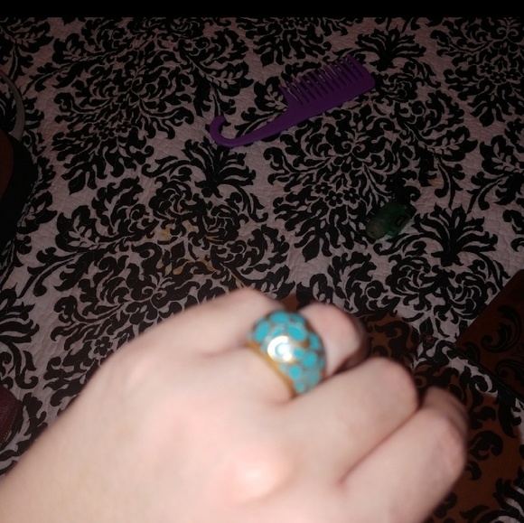 Coach Miranda Enamel Domed Ring Teal - Picture 6 of 6